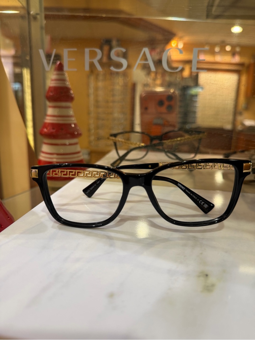 VERSACE Black and Gold Optical Glasses